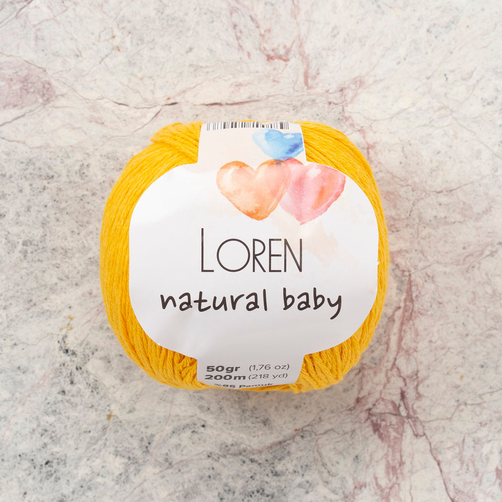 Loren Natural Baby Yarn, Yellow - R002