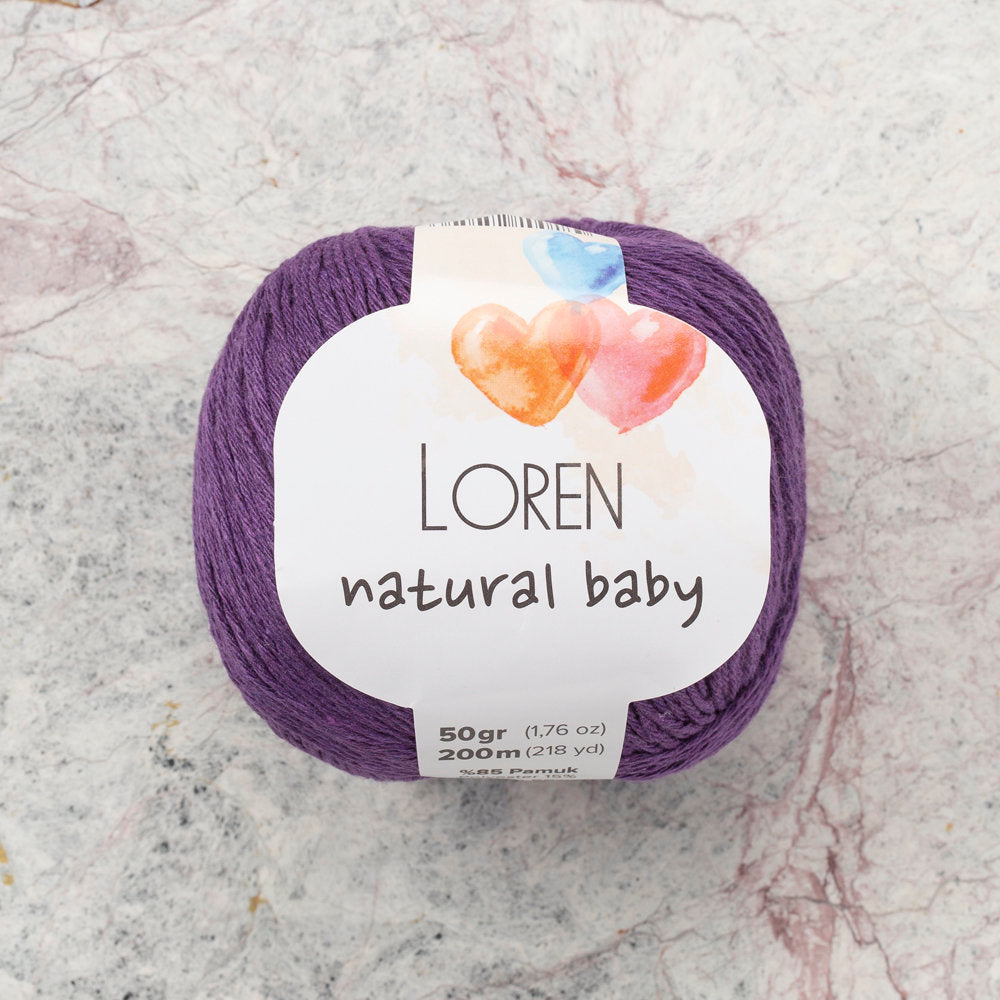 Loren Natural Baby Yarn, Purple - R093