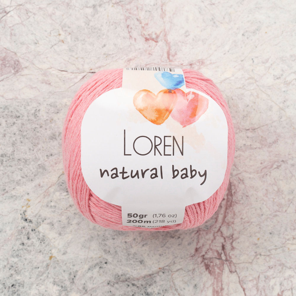 Loren Natural Baby Yarn, Pink - R103