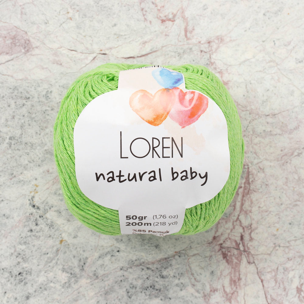 Loren Natural Baby Yarn, Green - R088