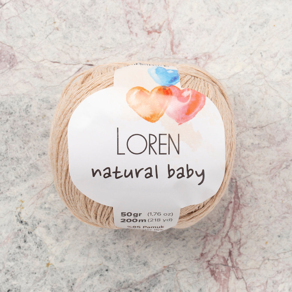 Loren Natural Baby Yarn, Nude - R084