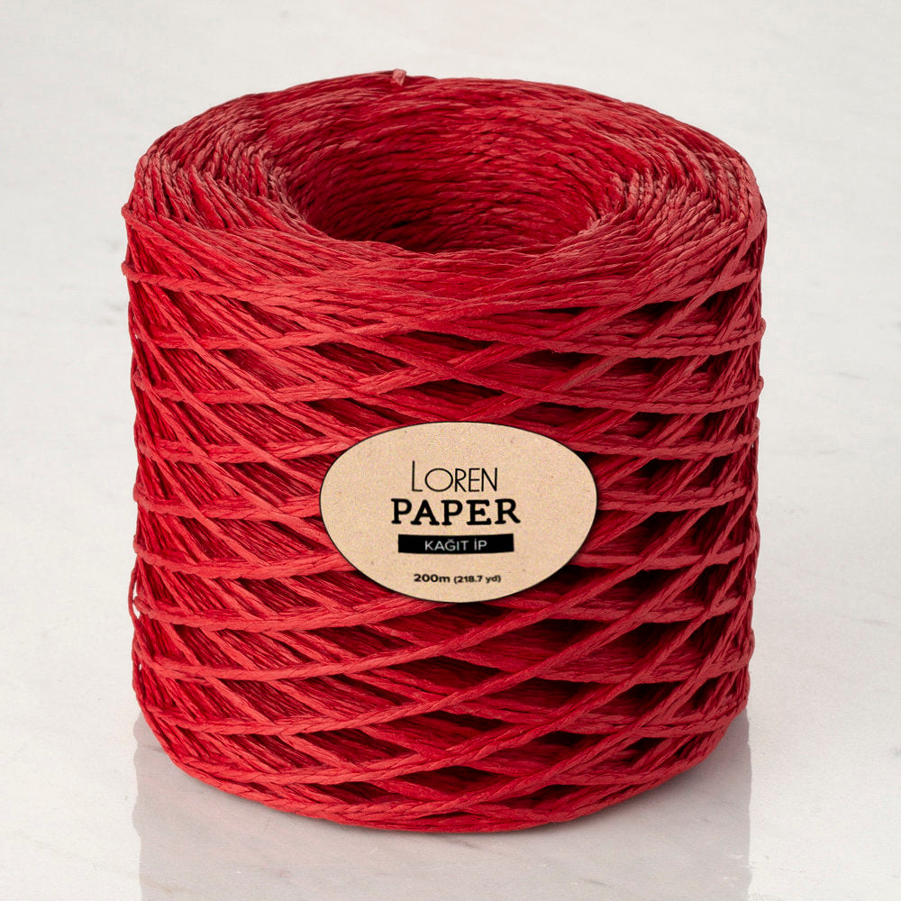 Loren Paper Yarn, Claret Red - RH06