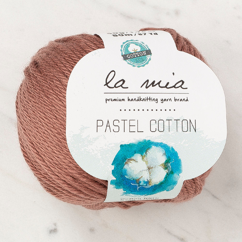 La Mia Pastel 100% Cotton Yarn, Brown - L188