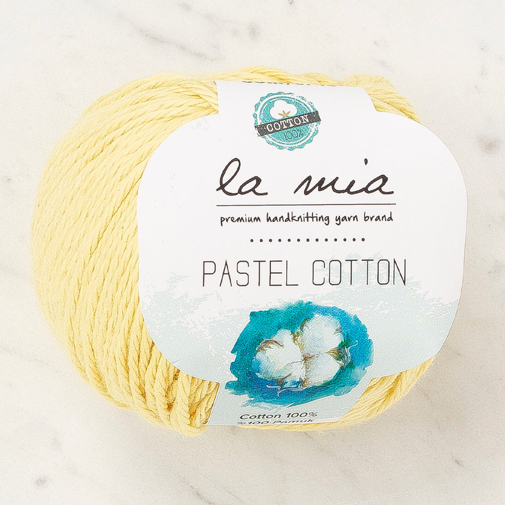 La Mia Pastel 100% Cotton Yarn, Yellow - L183