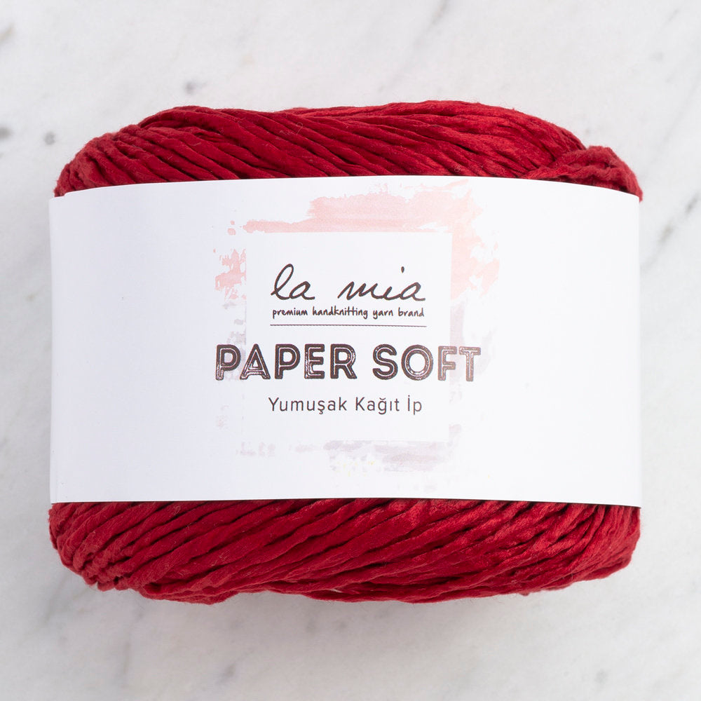 La Mia Paper Soft Yarn, Claret Red - L213
