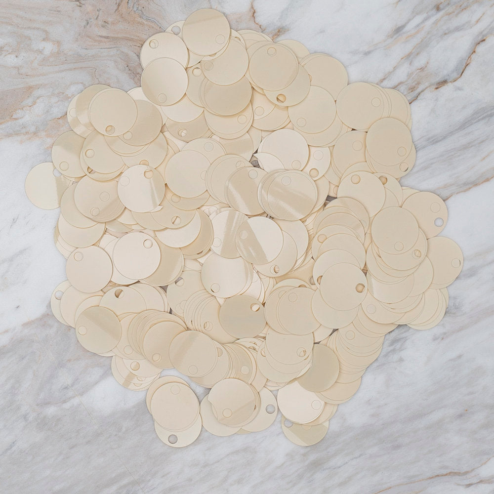 Loren 20 mm Large Sequin, Cream - R-172