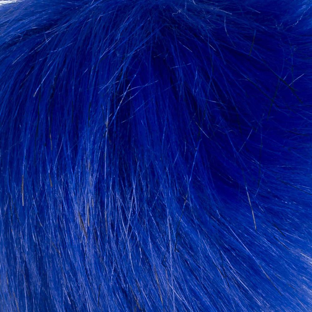 Loren Faux Fur Pom Pom, Navy Blue