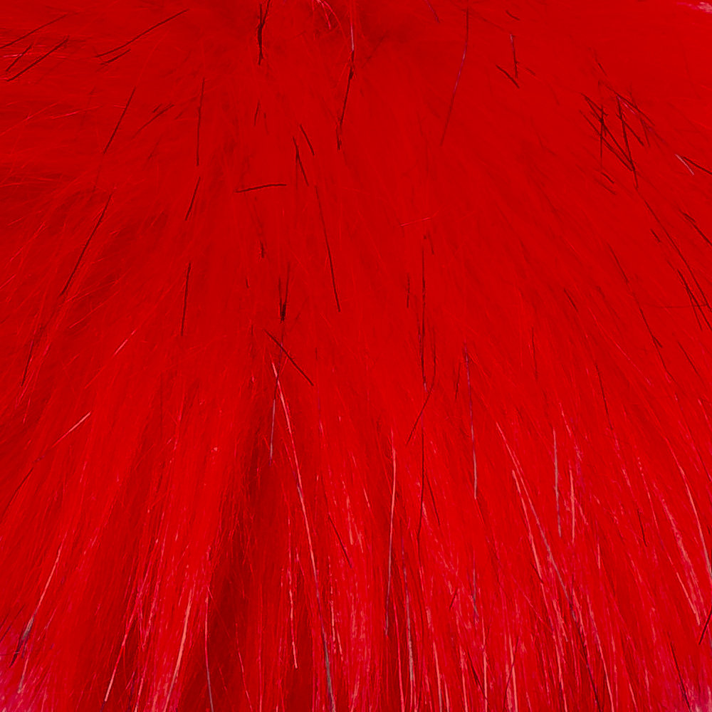 Loren Faux Fur Pom Pom, Red
