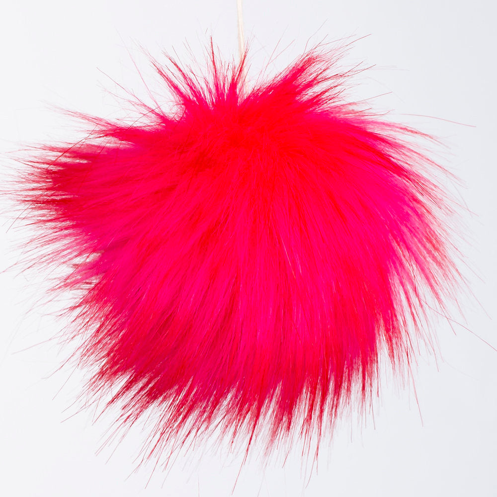Loren Faux Fur Pom Pom, Pink