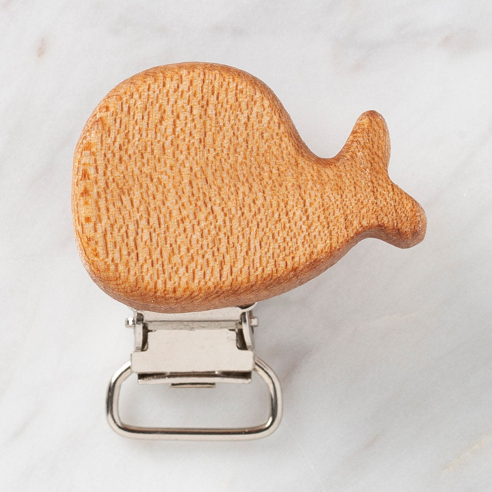 Hobi Baby Fish Shaped Organic Wooden Pacifier Clip - FK06