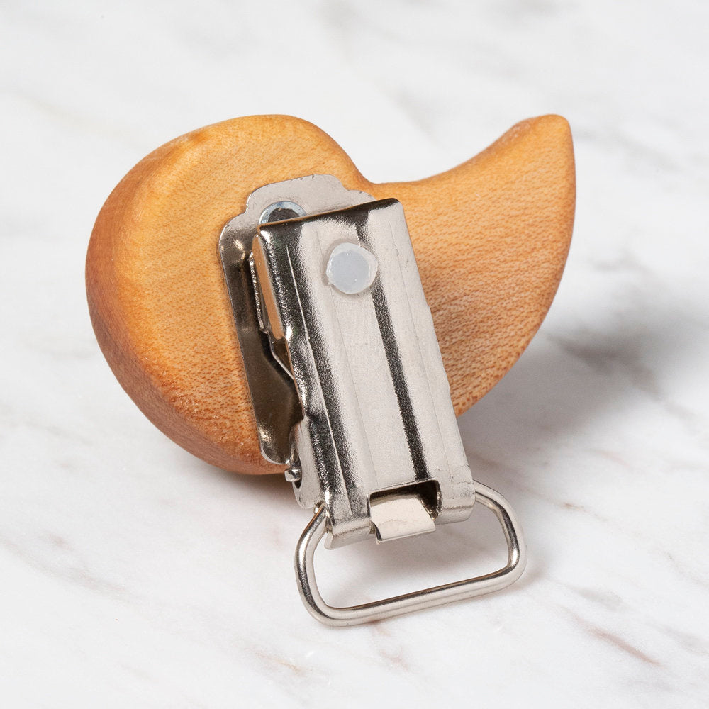 Hobi Baby Snail Shaped Organic Wooden Pacifier Clip - FK01