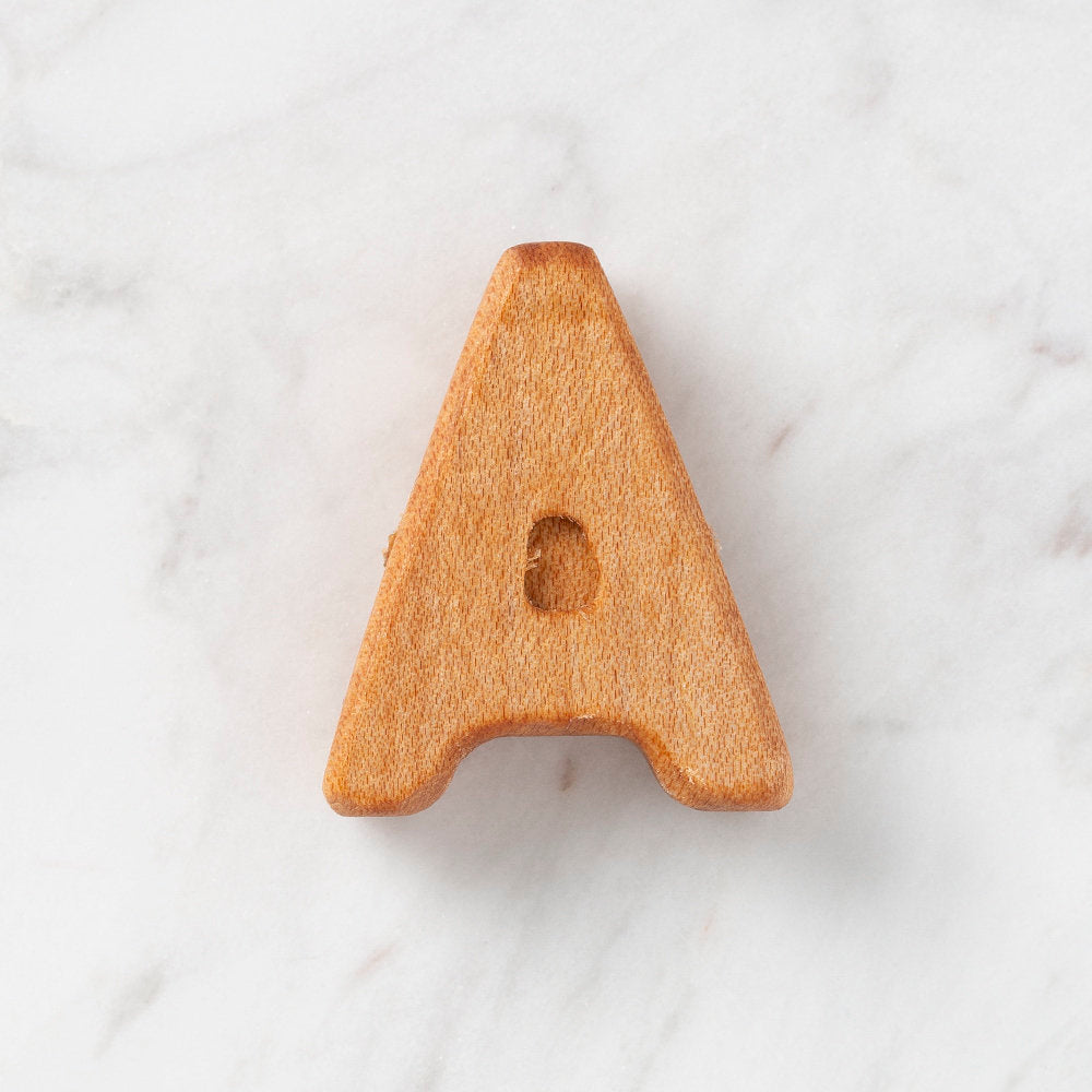 Hobi Baby Letter Shaped Organic Wooden Bead - A