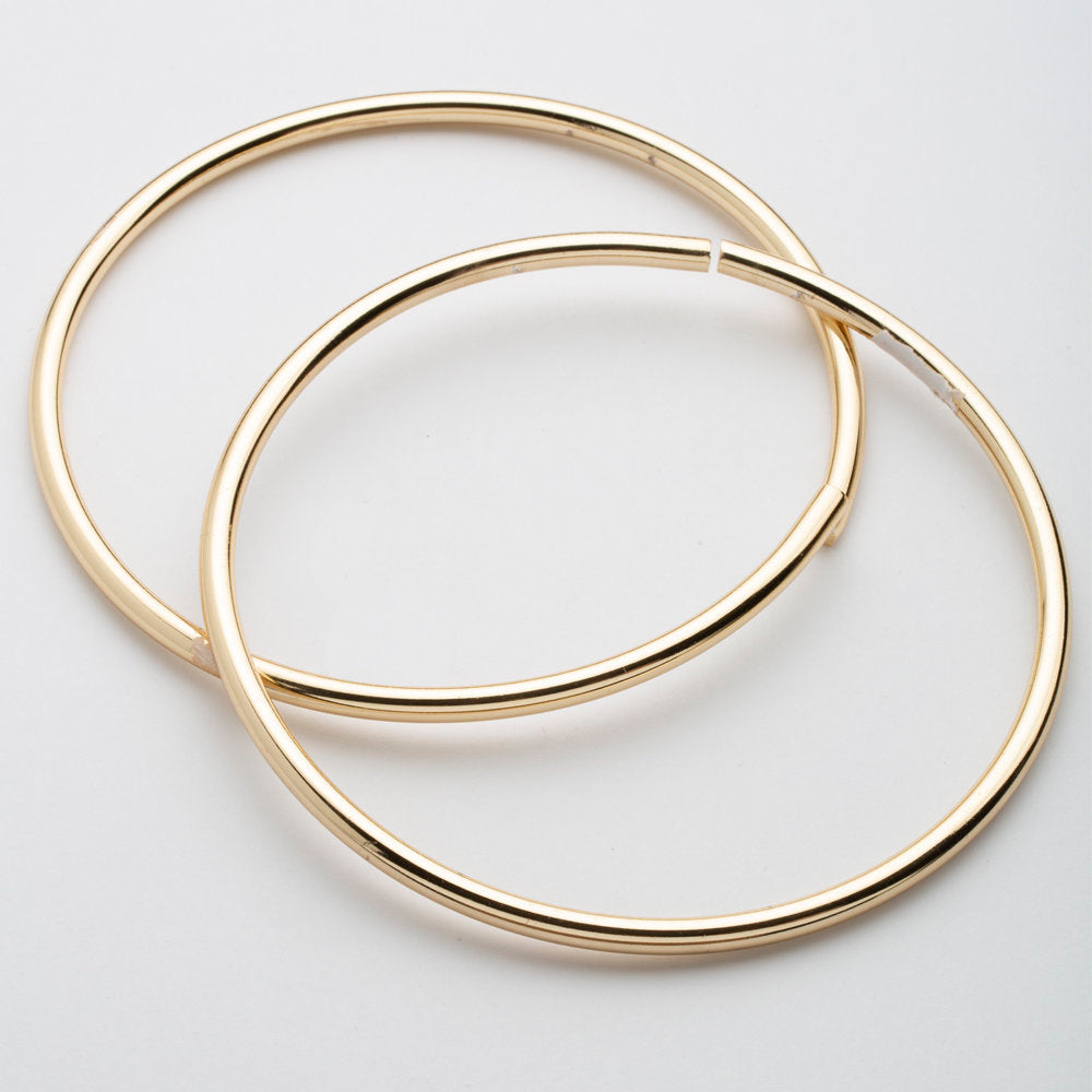Loren 2 Pcs 13,5 cm Gold Coated Ring Handle for Hand Bag