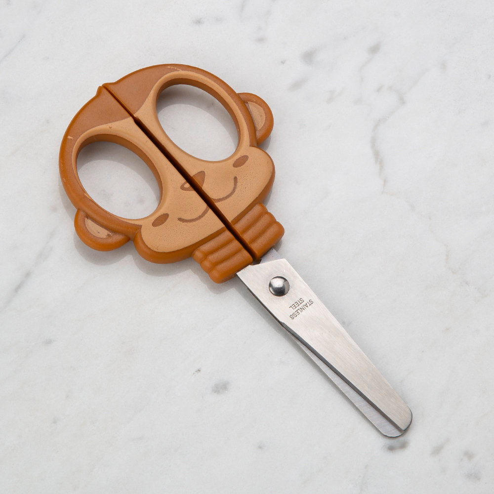 Kartopu 12.5 cm Animal Design Children's Scissor, Monkey