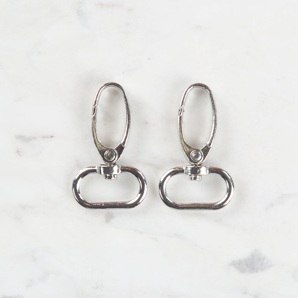 Loren 2-Pack 2.5cm x 4cm Macrame Keychain Silver