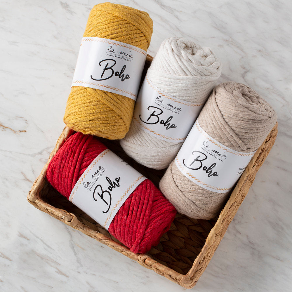 La Mia Boho Cotton Macrame Cord, Green