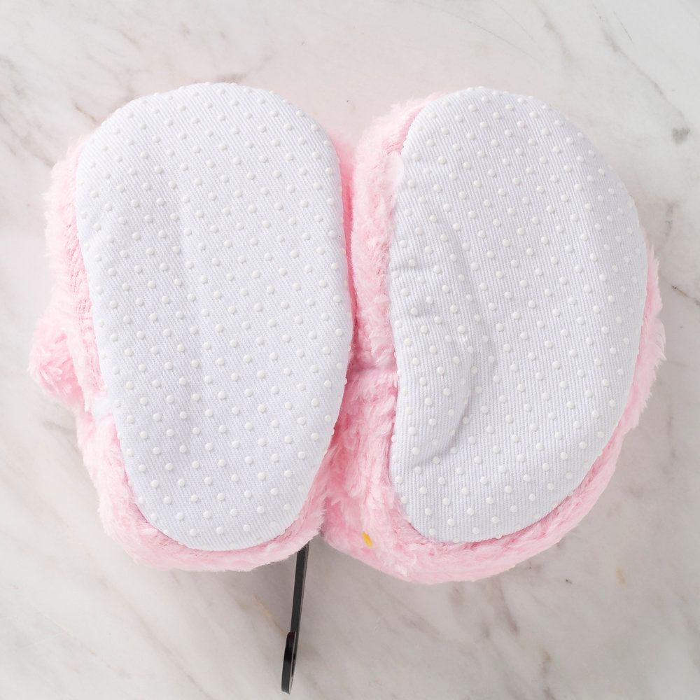 Loren Baby Booties, Light Pink Bunny