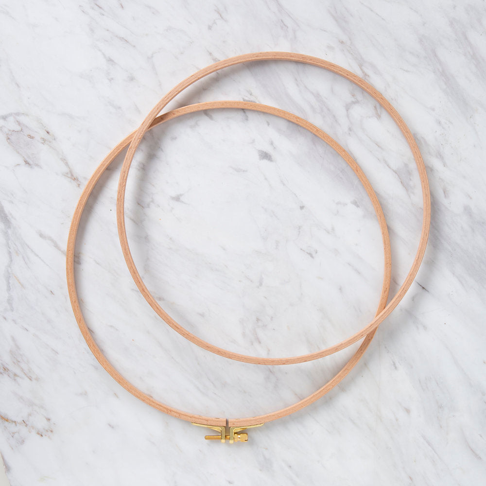 Nurge 8 mm Beech Wood Adjustable Embroidery Hoop - No.6