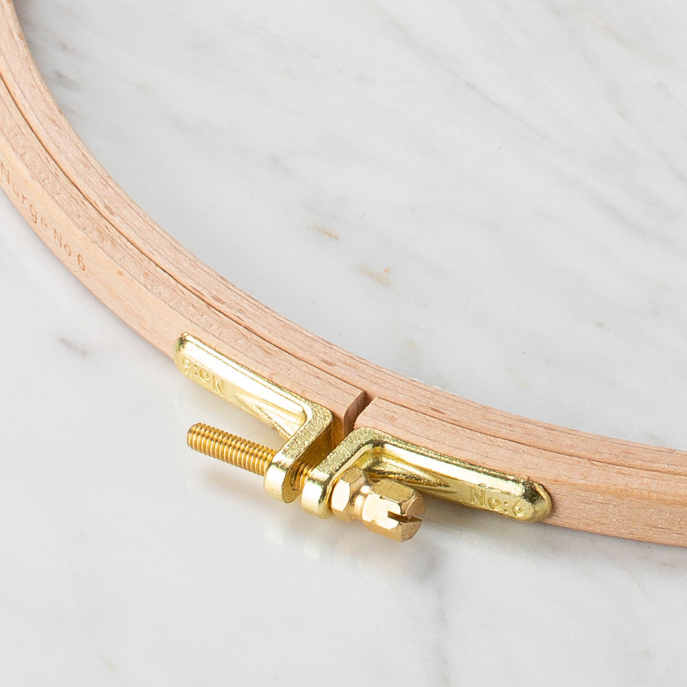 Nurge 8 mm Beech Wood Adjustable Embroidery Hoop - No.6