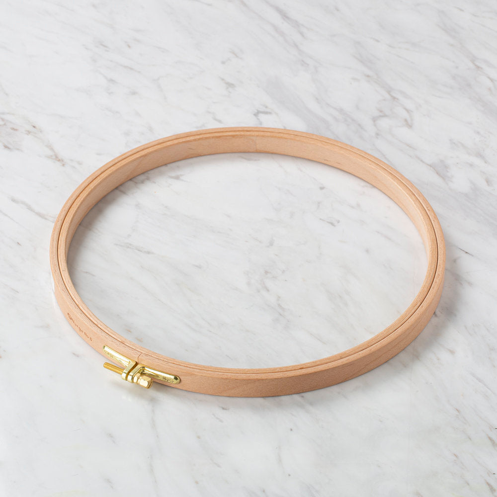 Nurge 16 mm Beech Wood Adjustable Embroidery Hoop - No.6
