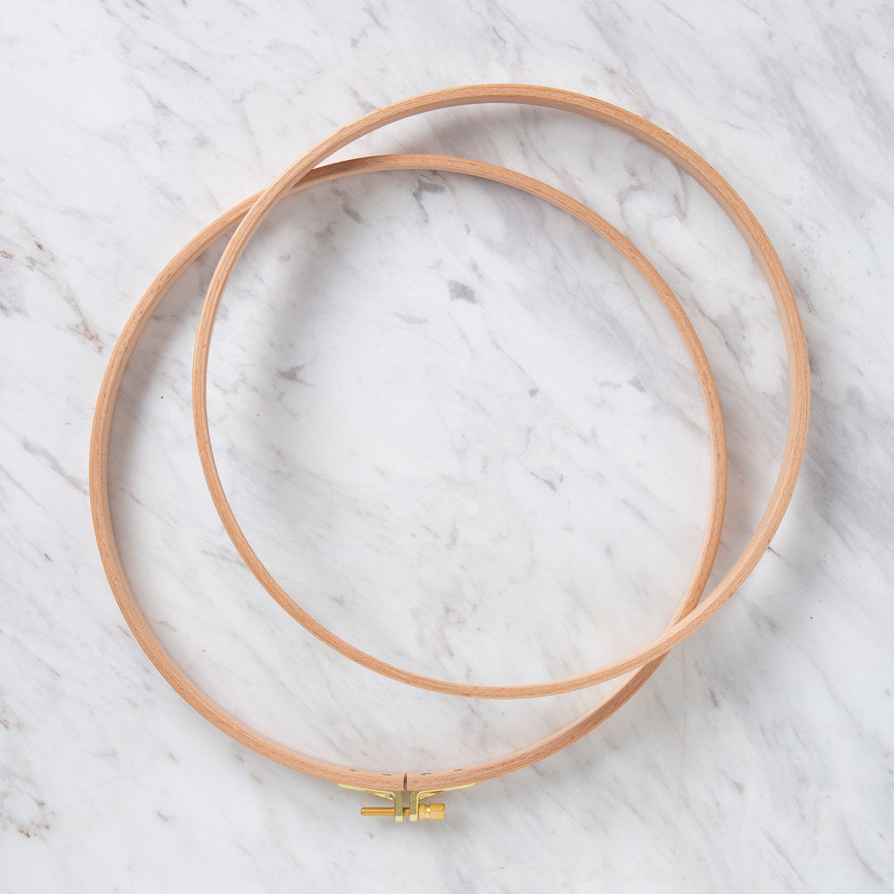 Nurge 16 mm Beech Wood Adjustable Embroidery Hoop - No.6