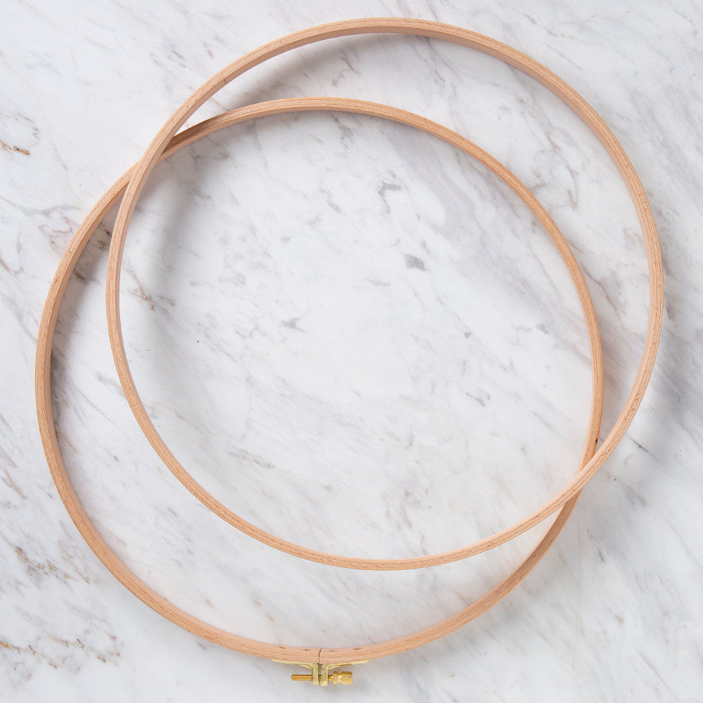 Nurge 16 mm Beech Wood Adjustable Embroidery Hoop - No.8