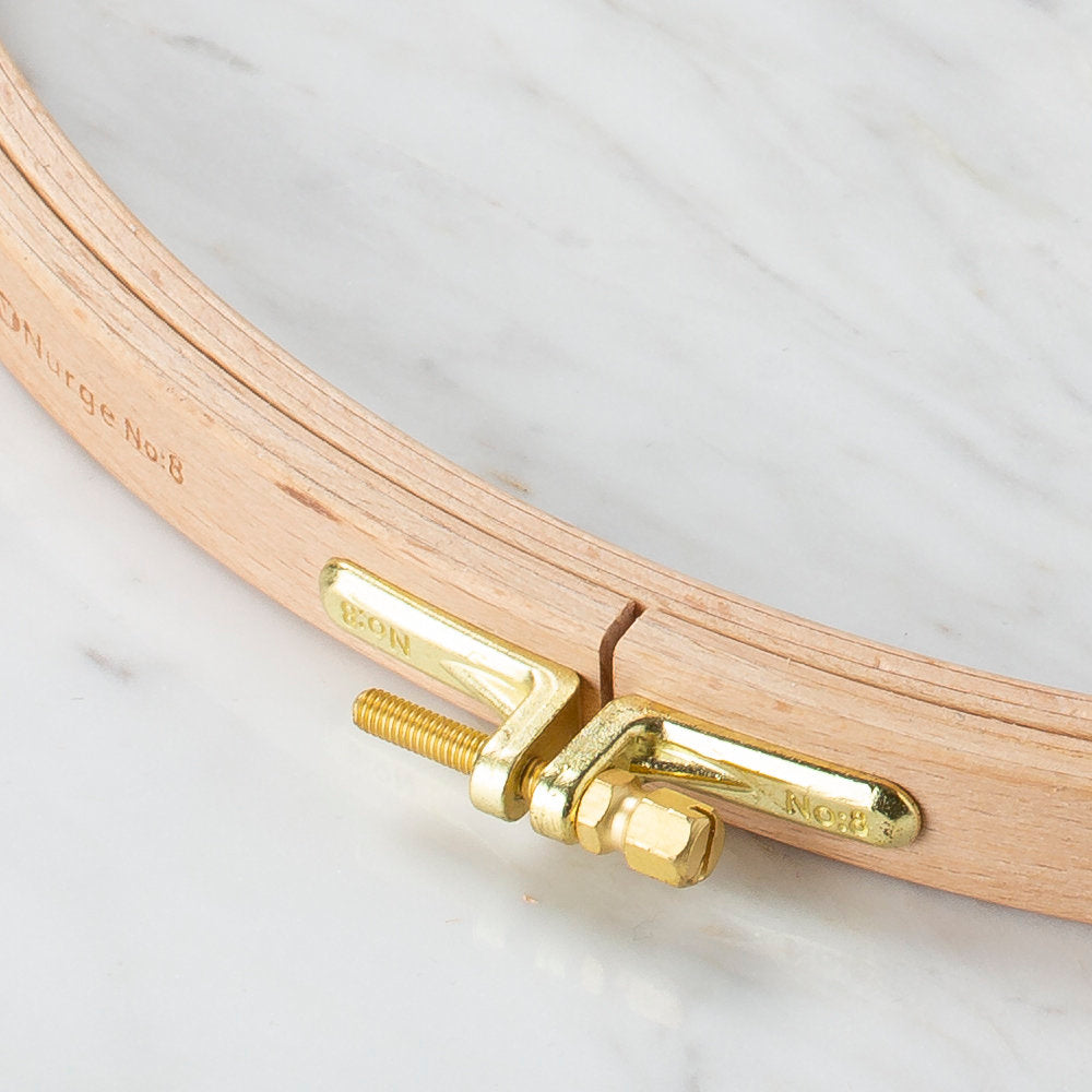 Nurge 16 mm Beech Wood Adjustable Embroidery Hoop - No.8