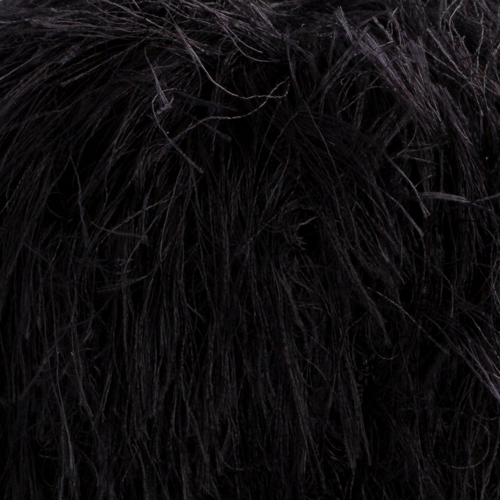 Loren Luna Eyelash Yarn, Black - R004