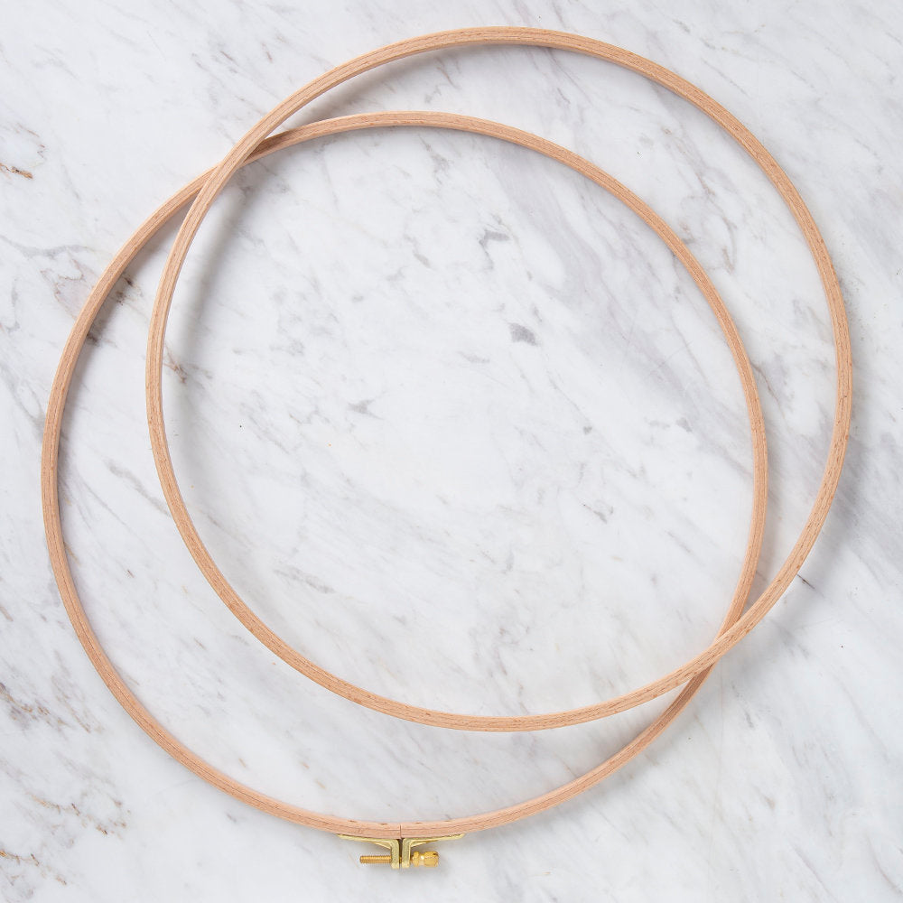 Nurge 8 mm Beech Wood Adjustable Embroidery Hoop - No.8