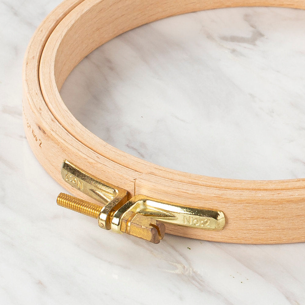 Nurge 16 mm Beech Wood Adjustable Embroidery Hoop - No.2