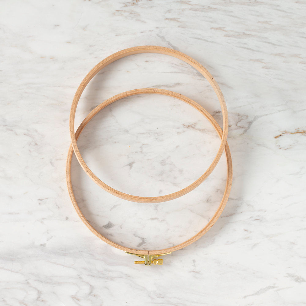 Nurge 16 mm Beech Wood Adjustable Embroidery Hoop - No.4