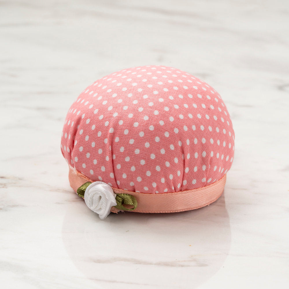 Loren Wrist Pincushion, Pink-White