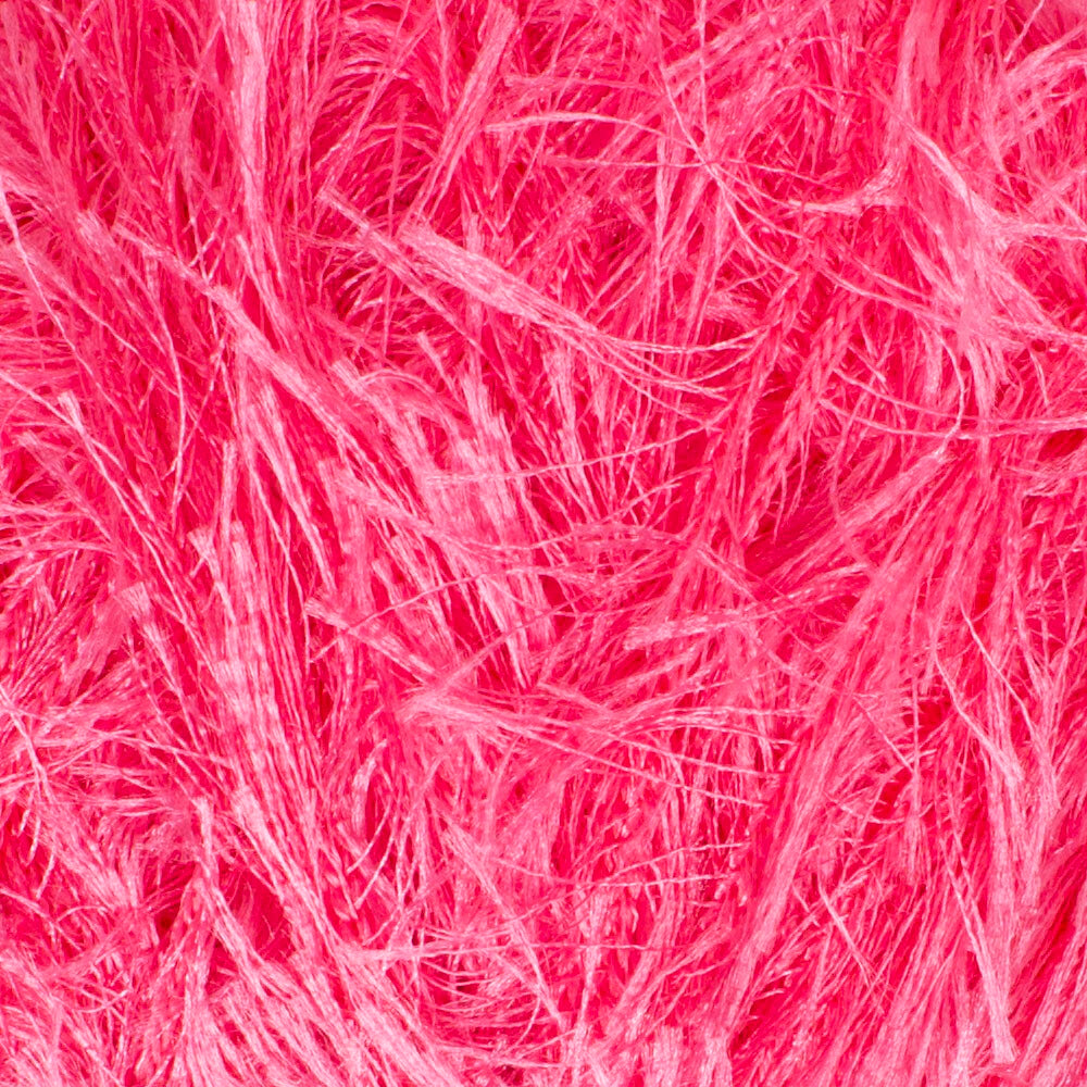Loren Furry Knitting Yarn, Dark Pink - RF016