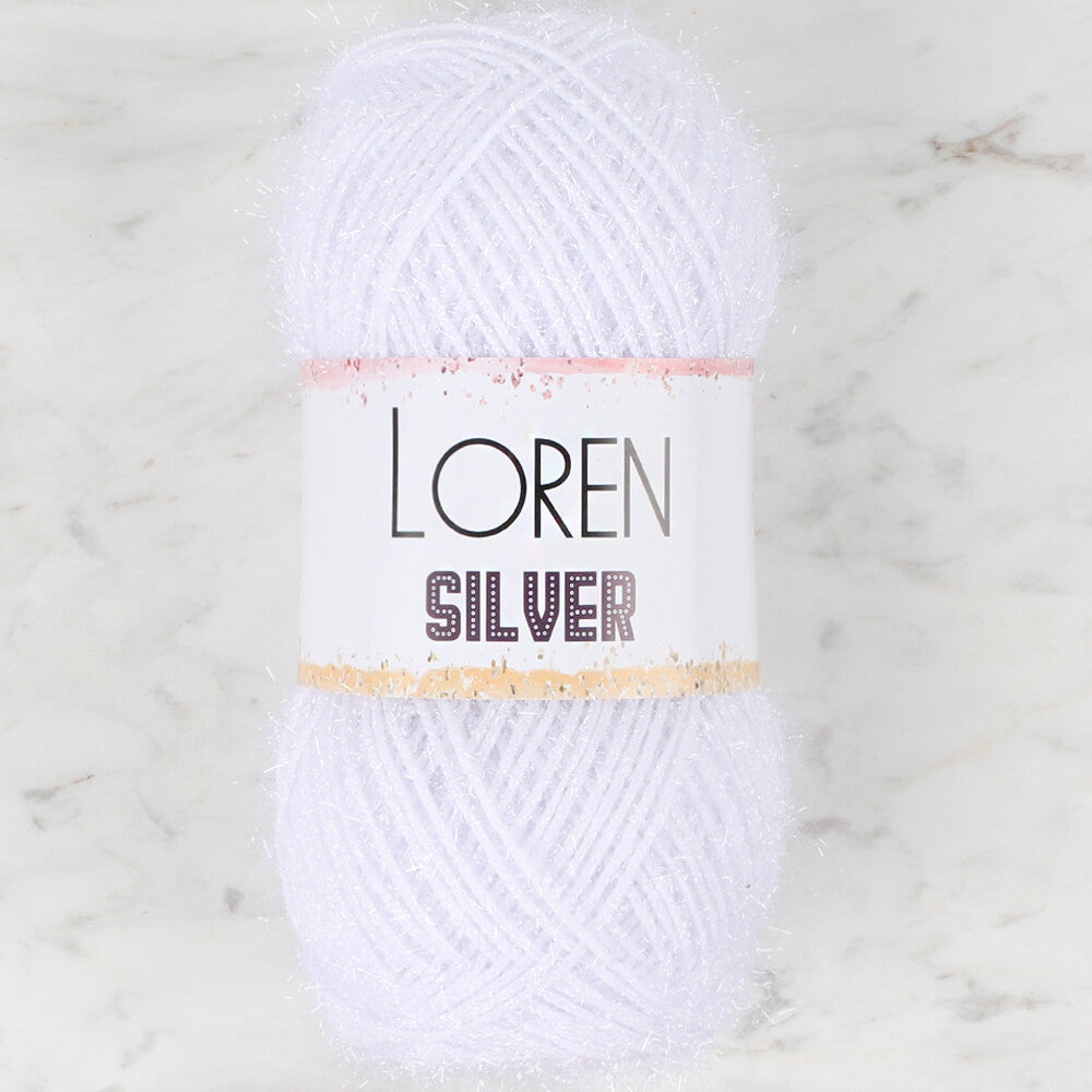 Loren Silver Knitting Yarn, Optic White - RS-Optik