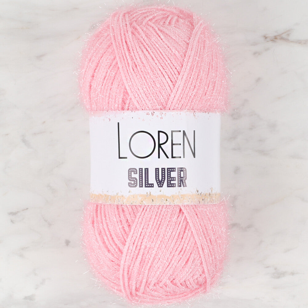 Loren Silver Knitting Yarn, Dusty Pink - RS0013
