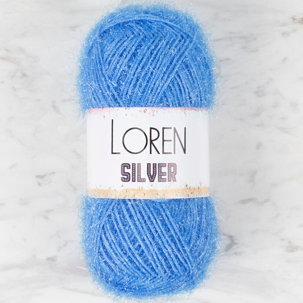 Loren Silver Knitting Yarn, Light Blue - RS0007