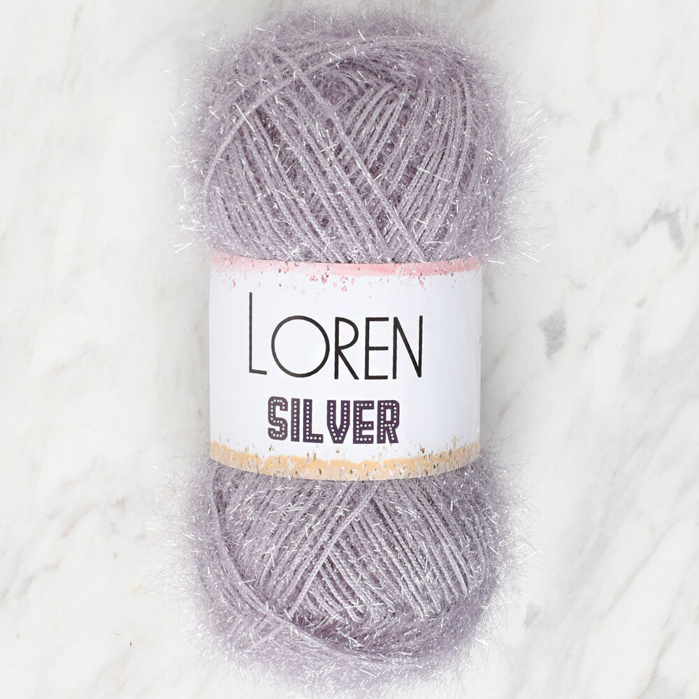 Loren Silver Knitting Yarn, Grey - RS0006