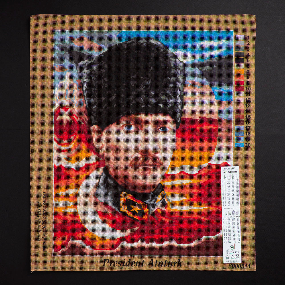 Orchidea 40x50cm Printed Gobelin, Mustafa Kemal Atatürk - 80005M