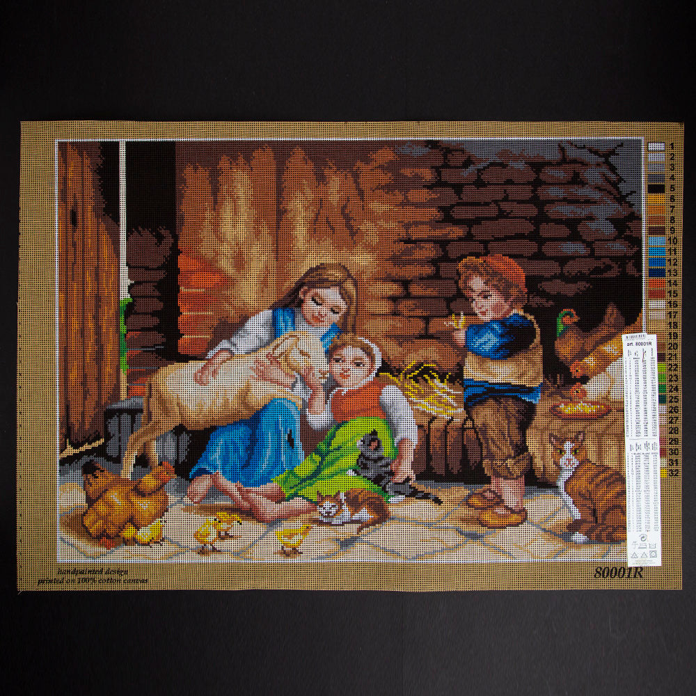 Orchidea 50x70cm Printed Gobelin, Kids and a Sheep - 80001R