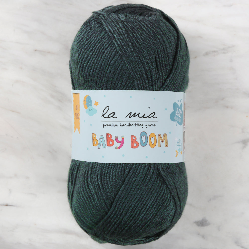 La Mia Baby Boom Yarn, Dark Green - 1480