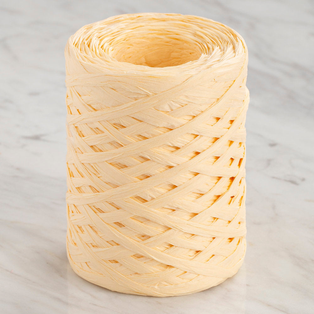 Loren Natural Raffia Paper Yarn, Yellow - 4