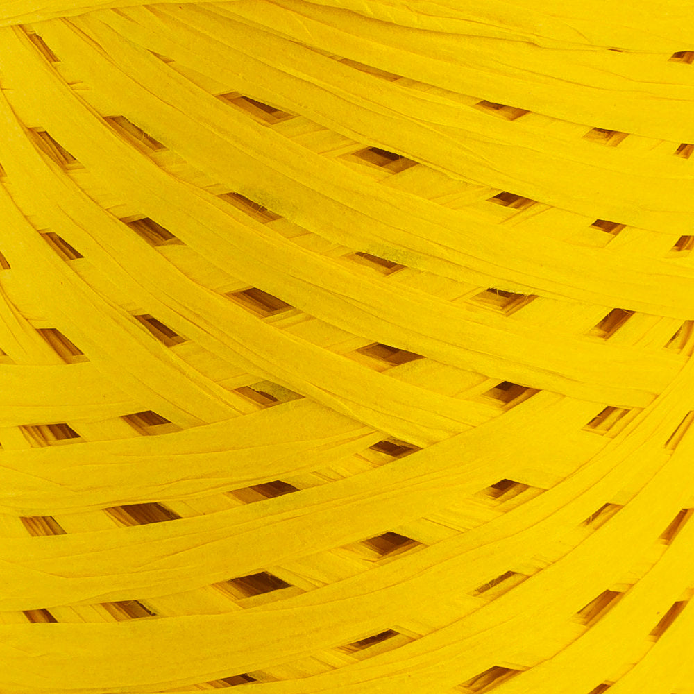 Loren Natural Raffia Paper Yarn, Yellow - 9