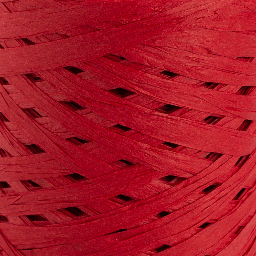 Loren Natural Raffia Paper Yarn, Red - 16