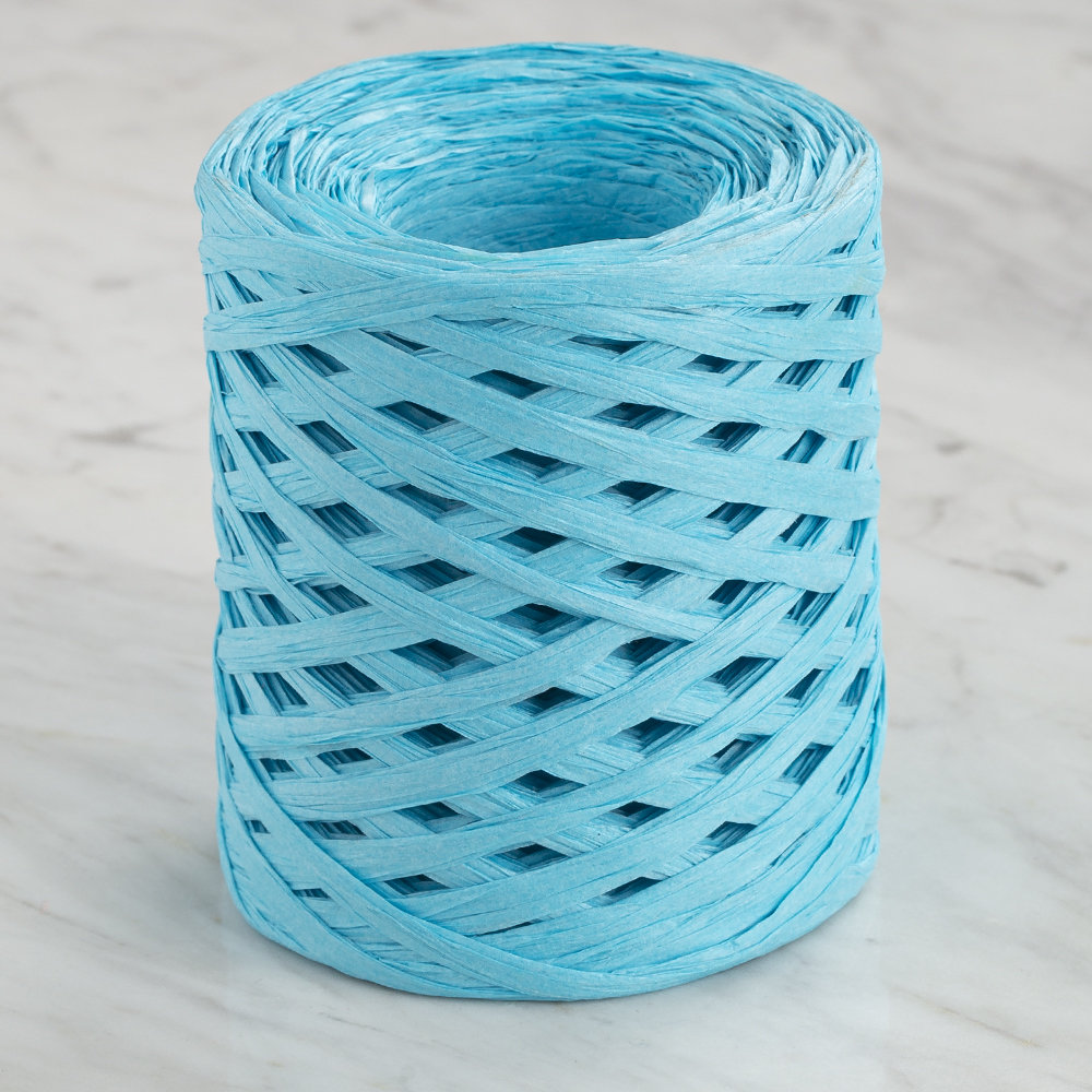 Loren Natural Raffia Paper Yarn, Turquoise - 20
