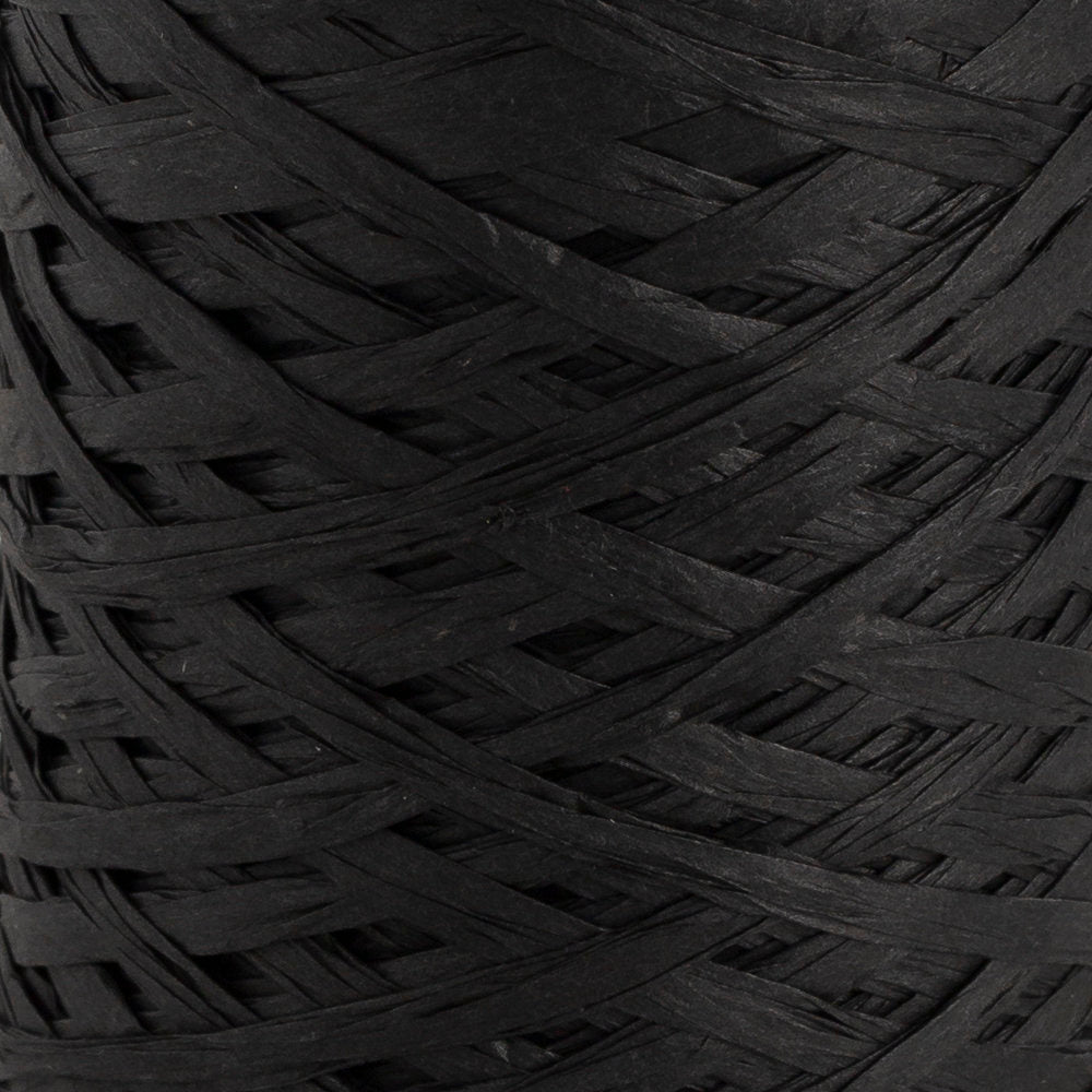 Loren Natural Raffia Paper Yarn, Black - 45