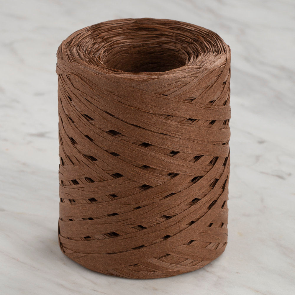 Loren Natural Raffia Paper Yarn, Brown - 77
