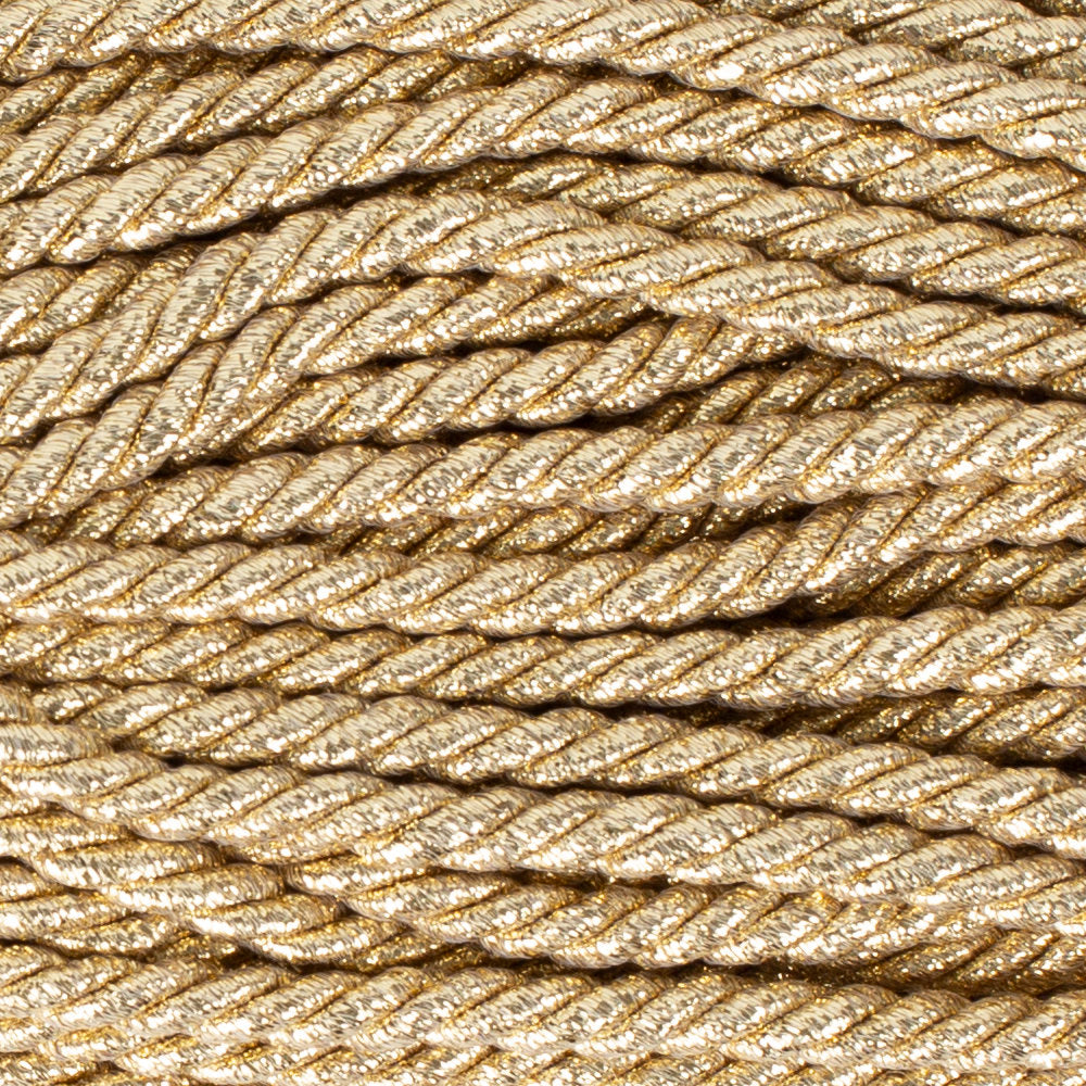 Loren 50mt Jute Cord - Gold Sparkly Yellow