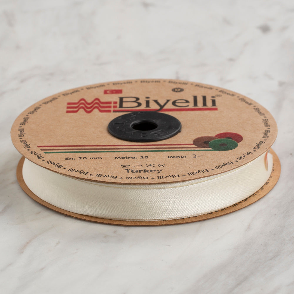 Loren Cotton Folded Piping Cord, Cream- D02