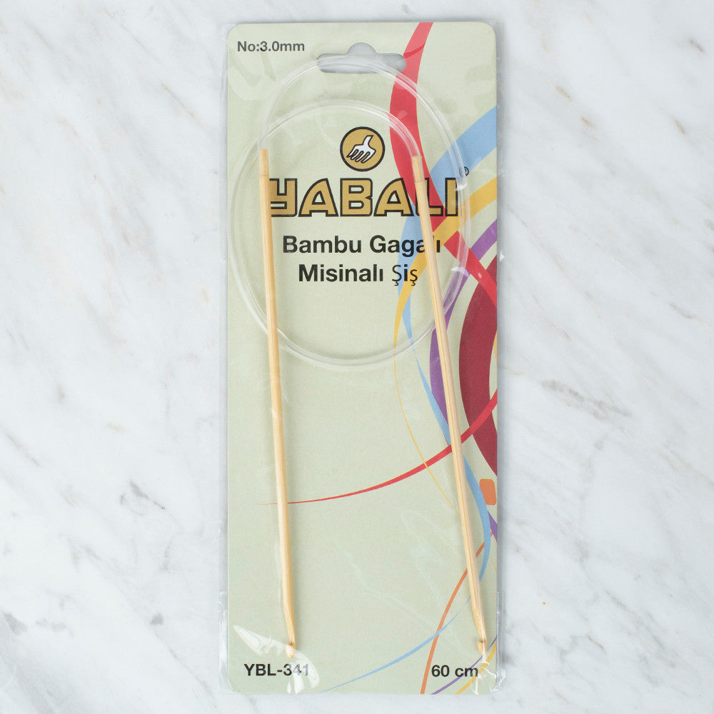 Yabalı Bambu (Bamboo) 3.0 mm 60 cm Cable Tunisian/Afghan Crochet Hook - YB341