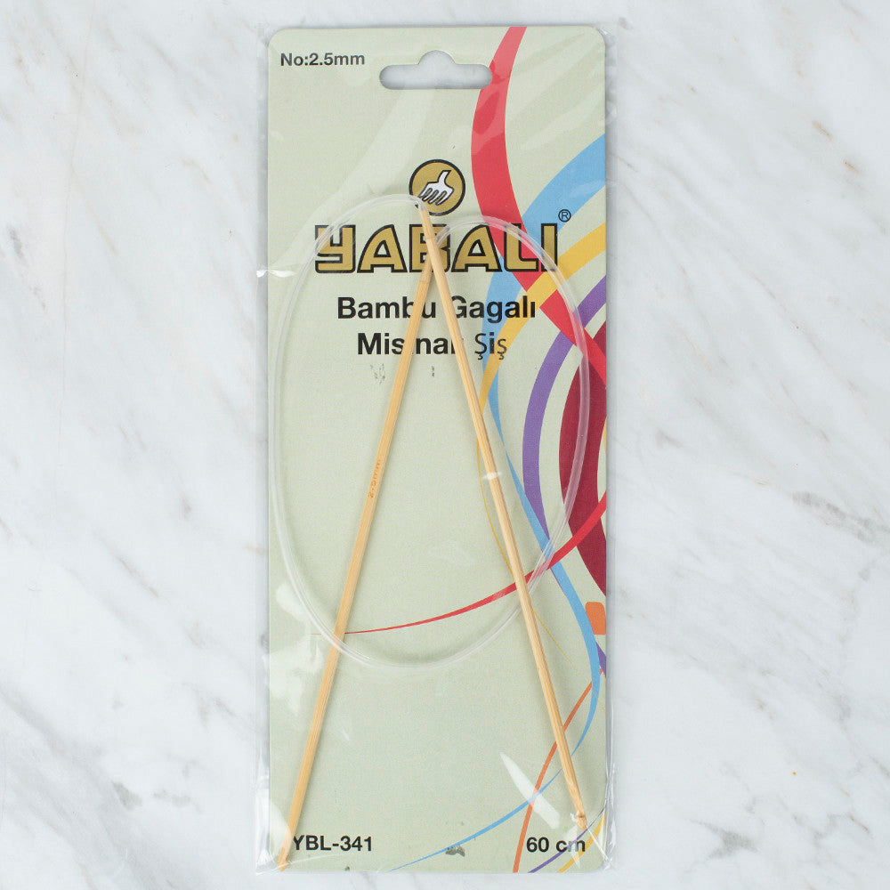 Yabalı Bambu (Bamboo) 2.5 mm 60 cm Cable Tunisian/Afghan Crochet Hook - YB341